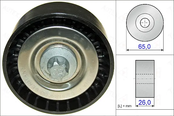 Deflection/Guide Pulley, V-ribbed belt (654873)