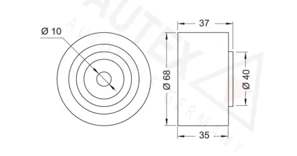 Deflection/Guide Pulley, timing belt