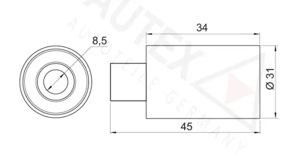 Deflection/Guide Pulley, timing belt