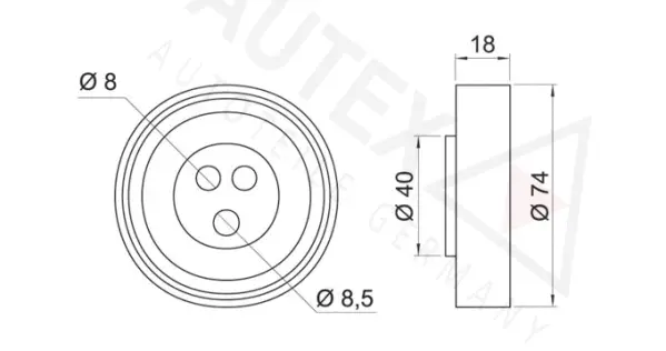 Tensioner Pulley, V-ribbed belt