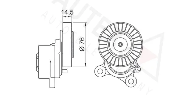 Belt Tensioner, V-ribbed belt (654279)