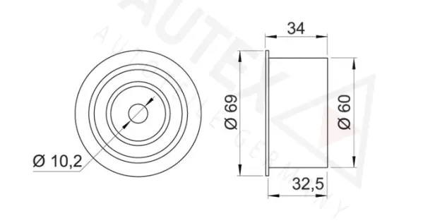 Deflection/Guide Pulley, timing belt