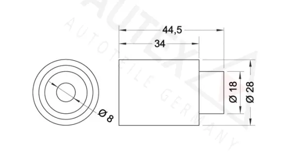 Deflection/Guide Pulley, timing belt