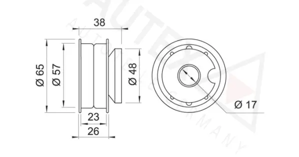 Deflection/Guide Pulley, timing belt