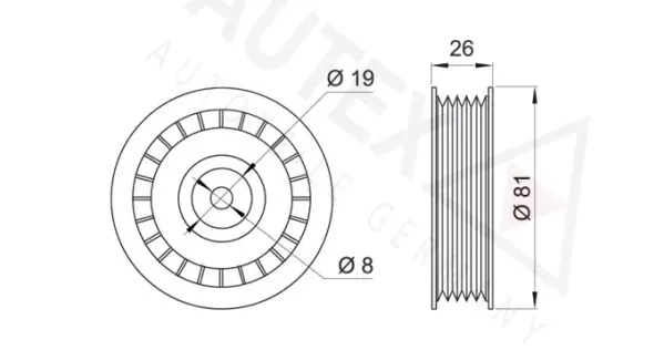 Tensioner Pulley, V-ribbed belt