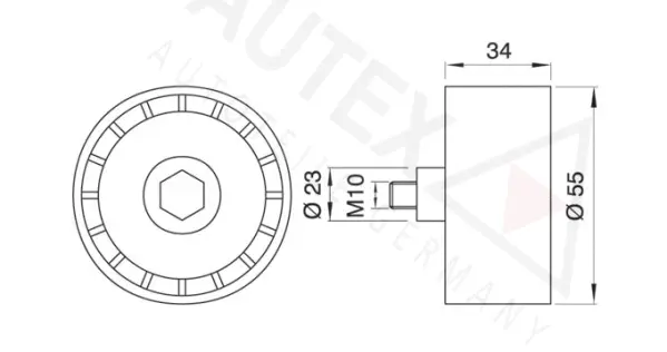 Deflection/Guide Pulley, timing belt