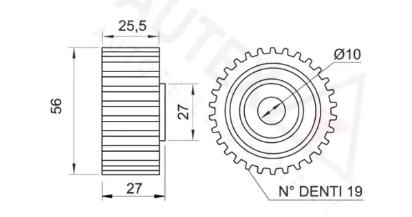 Deflection/Guide Pulley, timing belt