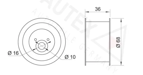 Deflection/Guide Pulley, timing belt