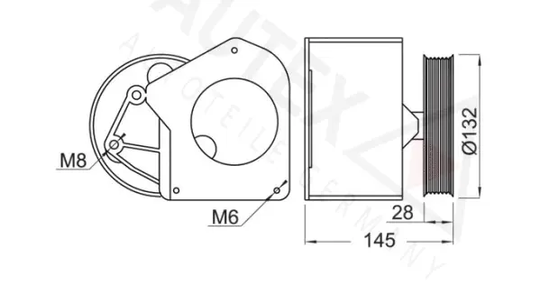 Deflection/Guide Pulley, V-ribbed belt