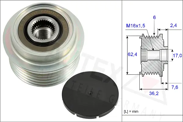 Alternator Freewheel Clutch (654852)