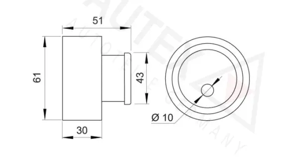 Tensioner Pulley, timing belt