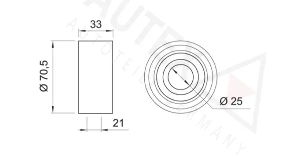 Deflection/Guide Pulley, timing belt