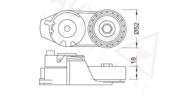 Belt Tensioner, V-ribbed belt (654274)