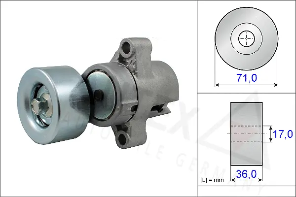 Belt Tensioner, V-ribbed belt (654813)