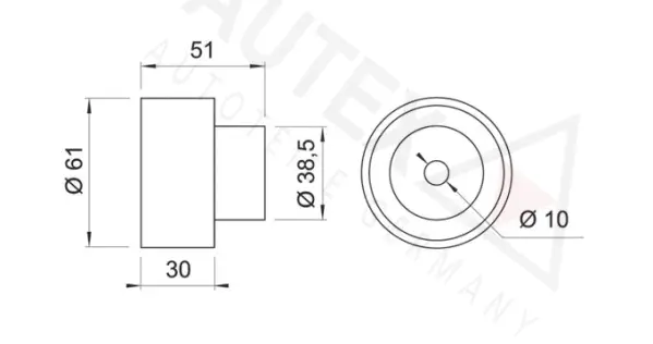 Deflection/Guide Pulley, timing belt