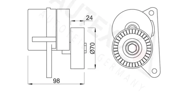 Belt Tensioner, V-ribbed belt