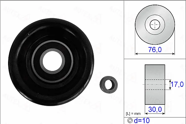 Deflection/Guide Pulley, V-ribbed belt (654933)