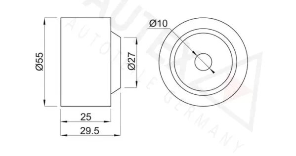Deflection/Guide Pulley, timing belt