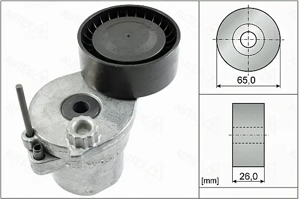Belt Tensioner, V-ribbed belt (655158)