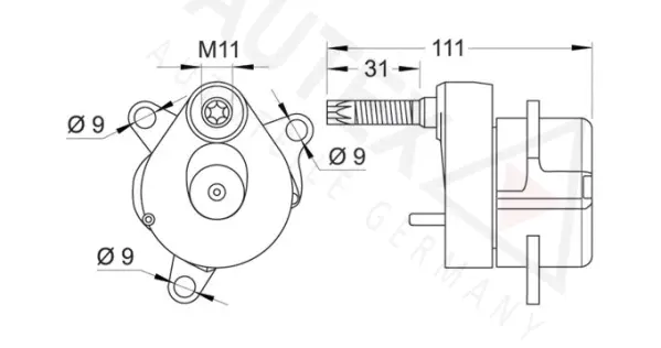 Belt Tensioner, V-ribbed belt (654416)