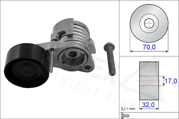 Belt Tensioner, V-ribbed belt (654814)