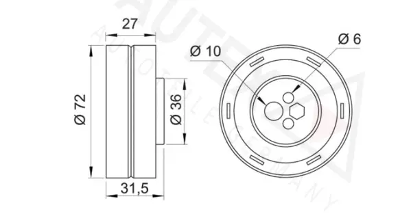 Tensioner Pulley, timing belt