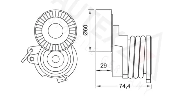 Belt Tensioner, V-ribbed belt