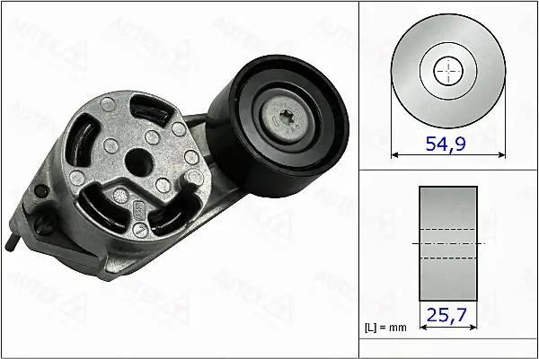 Belt Tensioner, V-ribbed belt (655010)