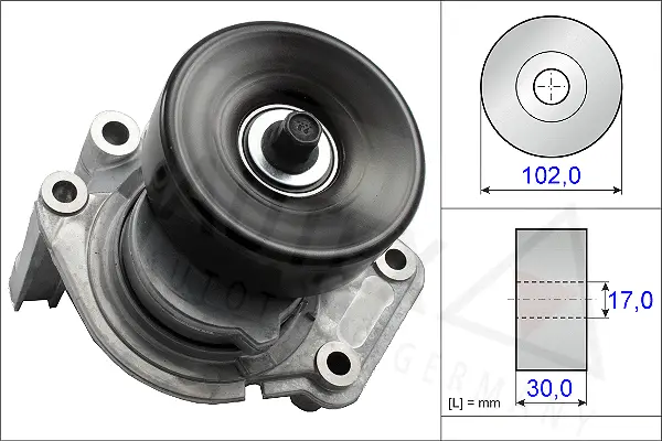 Belt Tensioner, V-ribbed belt (654706)