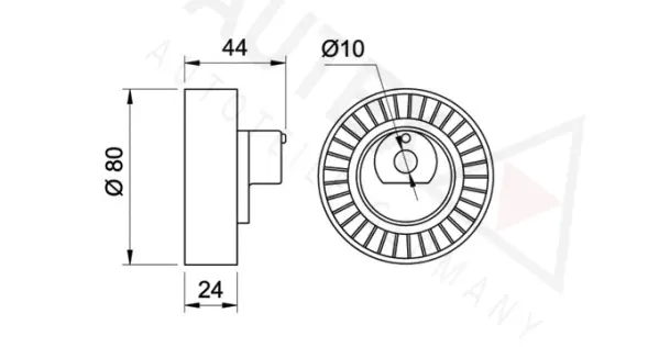 Deflection/Guide Pulley, V-ribbed belt