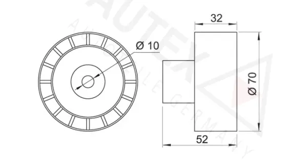 Deflection/Guide Pulley, timing belt