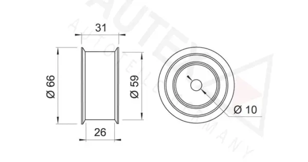 Deflection/Guide Pulley, timing belt