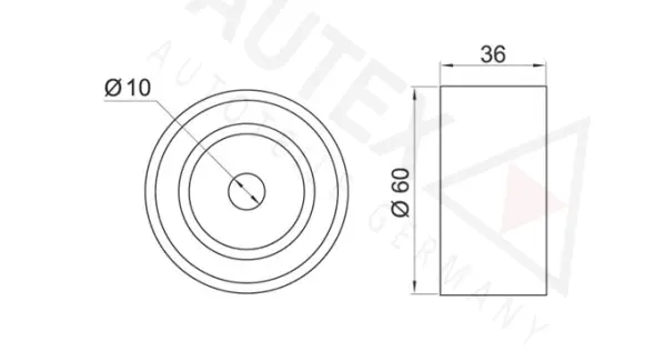 Deflection/Guide Pulley, timing belt