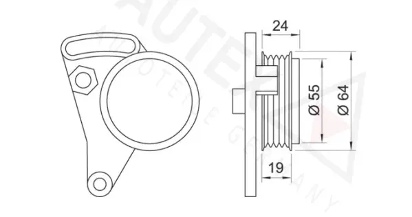 Tensioner Pulley, V-ribbed belt