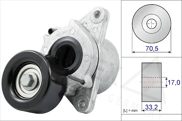 Belt Tensioner, V-ribbed belt (654845)
