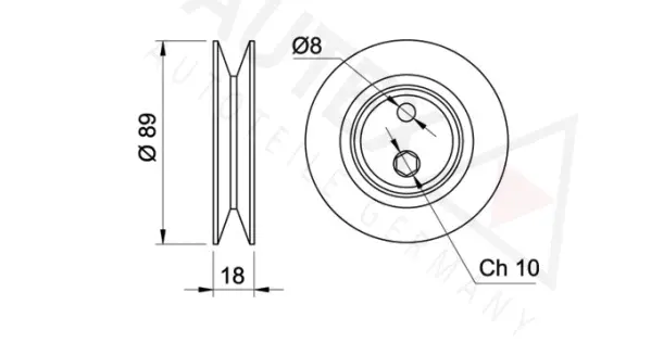 Tensioner Pulley, V-belt