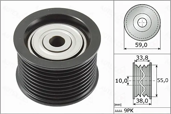 Deflection/Guide Pulley, V-ribbed belt (655122)