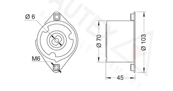 Belt Tensioner, V-ribbed belt (654280)