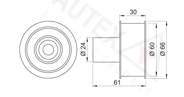 Deflection/Guide Pulley, timing belt