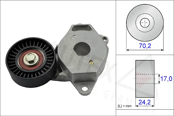 Belt Tensioner, V-ribbed belt (654811)