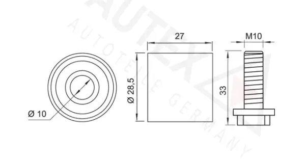 Deflection/Guide Pulley, timing belt