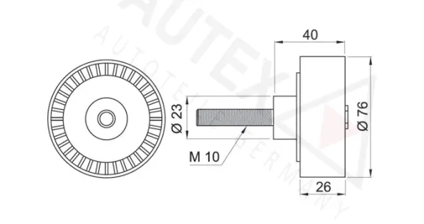 Deflection/Guide Pulley, V-ribbed belt