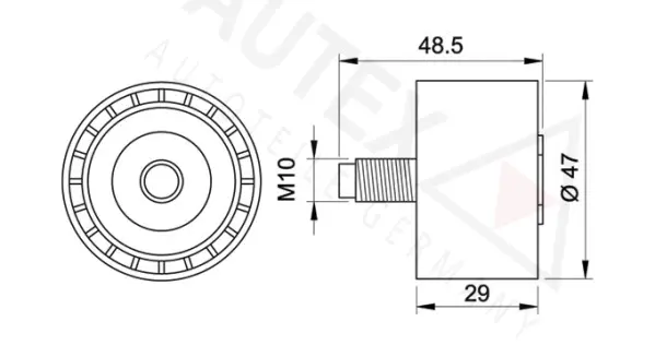 Deflection/Guide Pulley, timing belt