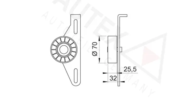 Tensioner Pulley, V-ribbed belt
