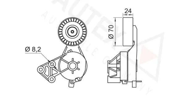 Belt Tensioner, V-ribbed belt