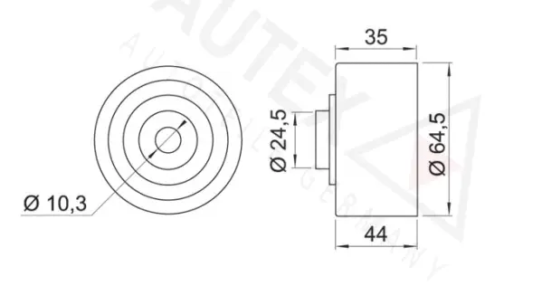Deflection/Guide Pulley, timing belt