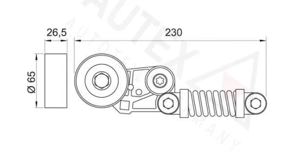 Belt Tensioner, V-ribbed belt