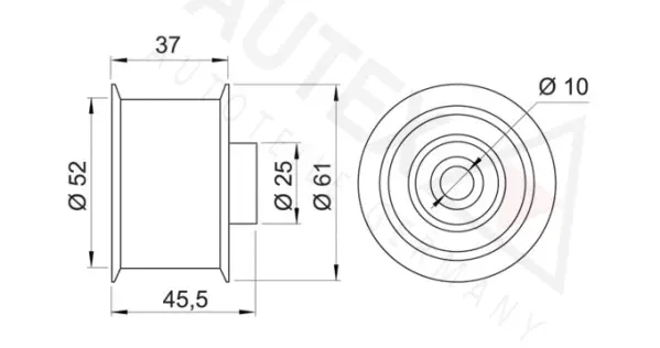 Deflection/Guide Pulley, timing belt