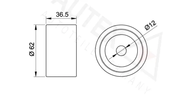 Deflection/Guide Pulley, timing belt