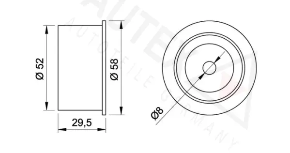 Deflection/Guide Pulley, timing belt